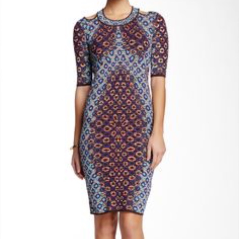 M Missoni metallic knit dress size 46 NWT